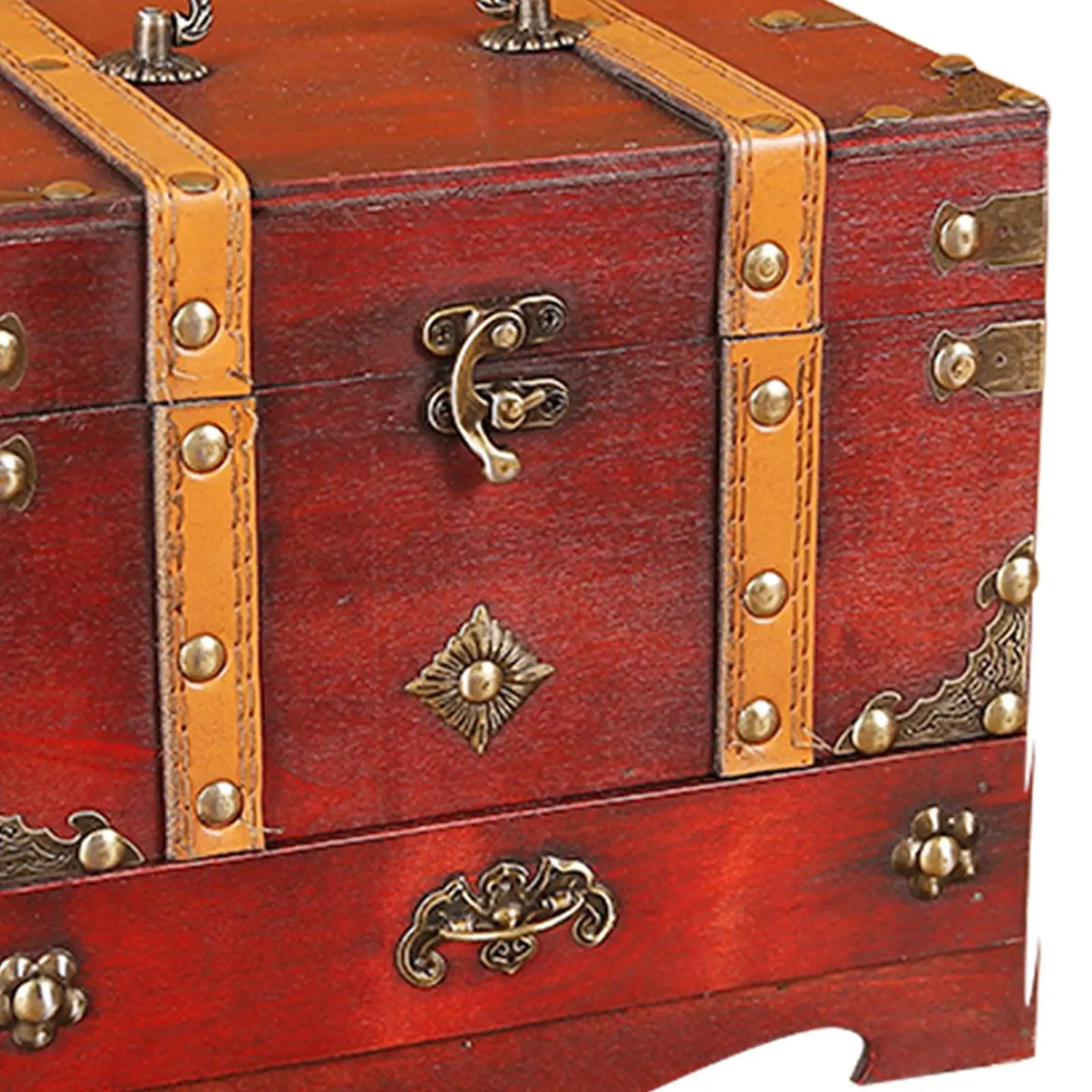 Chinese Style Jewelry Box Organizer Antique Style Wedding Gift Two Layers Treasure Chest for Trinket Organizer Jewelry Earrings