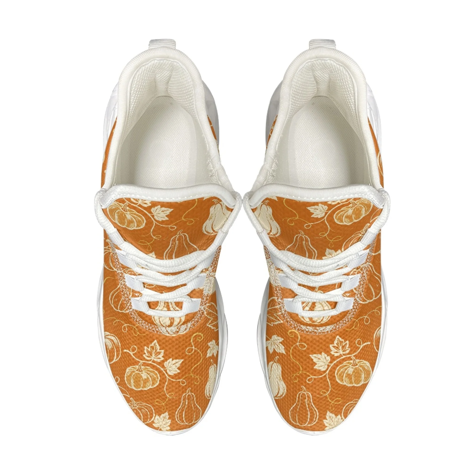 XIXIRIMIDO Casual Sneakers Walking Sports Shoes Work Shoes Nurses Wide Toe Running Shoes Thanksgiving Pumpkin Shoes for Woman