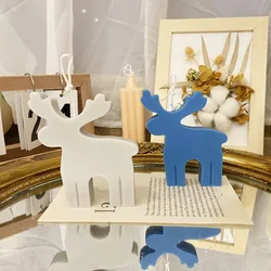 3d Kerstboom Elanden Fawn Geurkaars Siliconen Mal Diy Kerst Kaars Mal Gips Cake Siliconen Kaars Mal