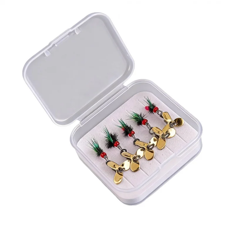 Serpiente de cascabel luminosa seda de hielo camarones señuelo para moscas Bait5PCSSet de ninfa Micro cebo biónico señuelo para peces