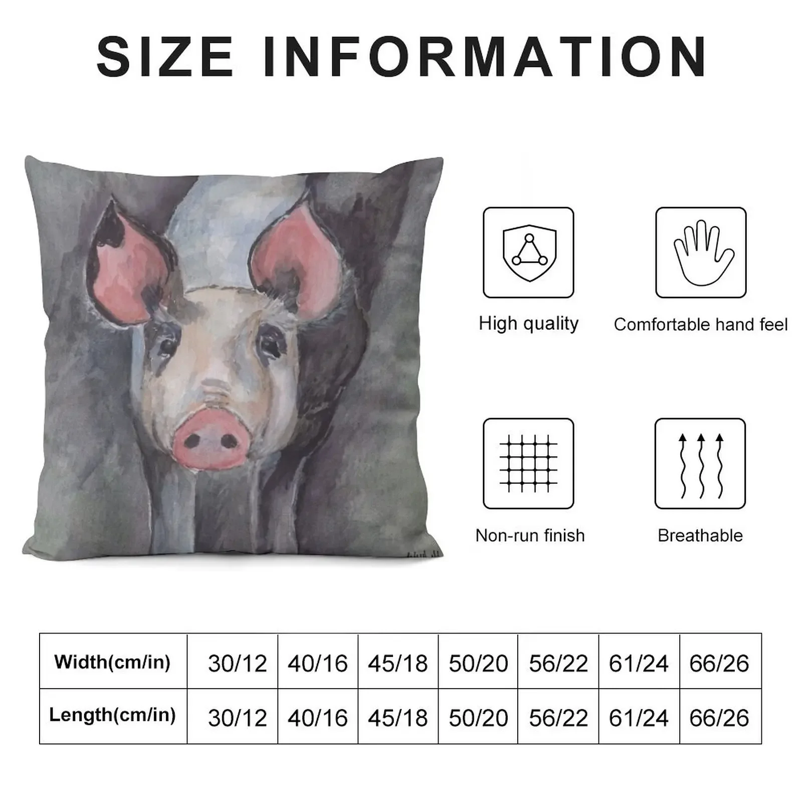 Little Piggy Throw Pillow Cushion Cover bed pillows pillow