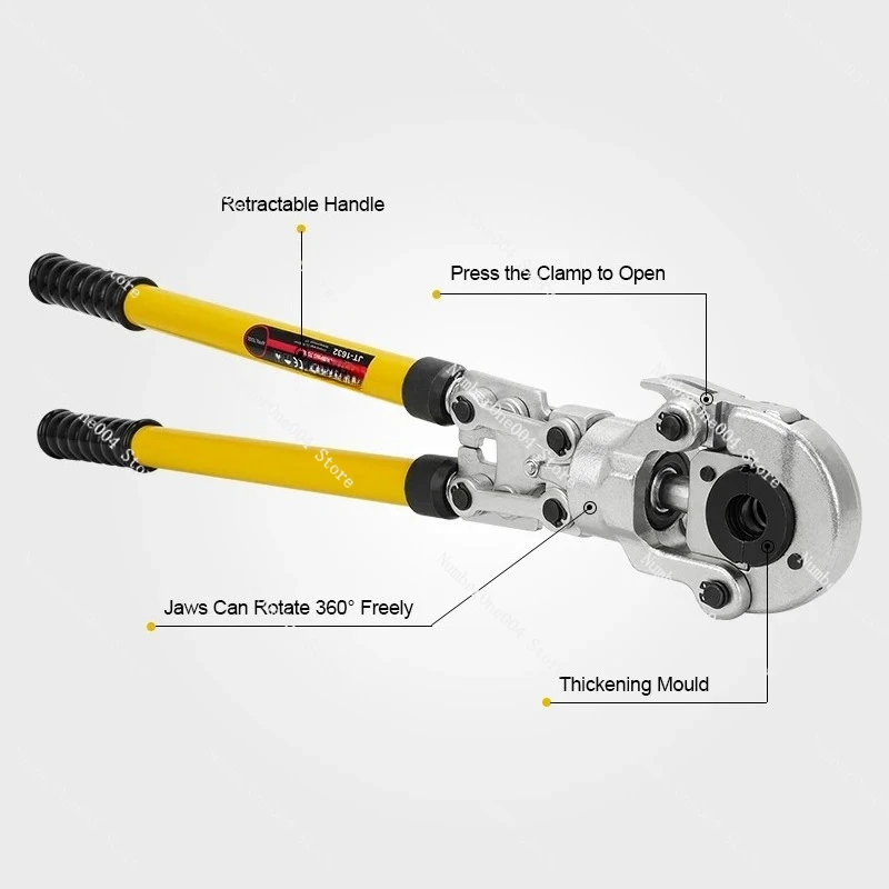 

JT-300 Mechanical Crimping Pliers for Cable Lug Crimping Tools 10-300mm2 with Retractable Handle
