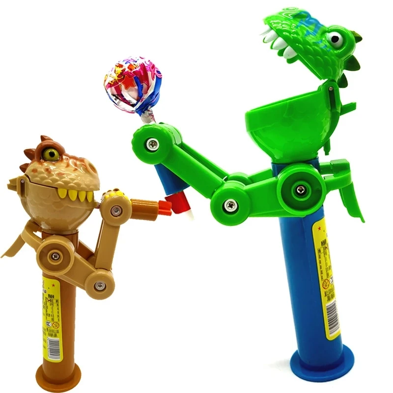 1 pc kreative Lutscher Roboter halter Dinosaurier essen Lutscher Pop-ups Fall Süßigkeiten Lagerung coole Dekompression Spielzeug Geschenke für Kinder – Detail 13