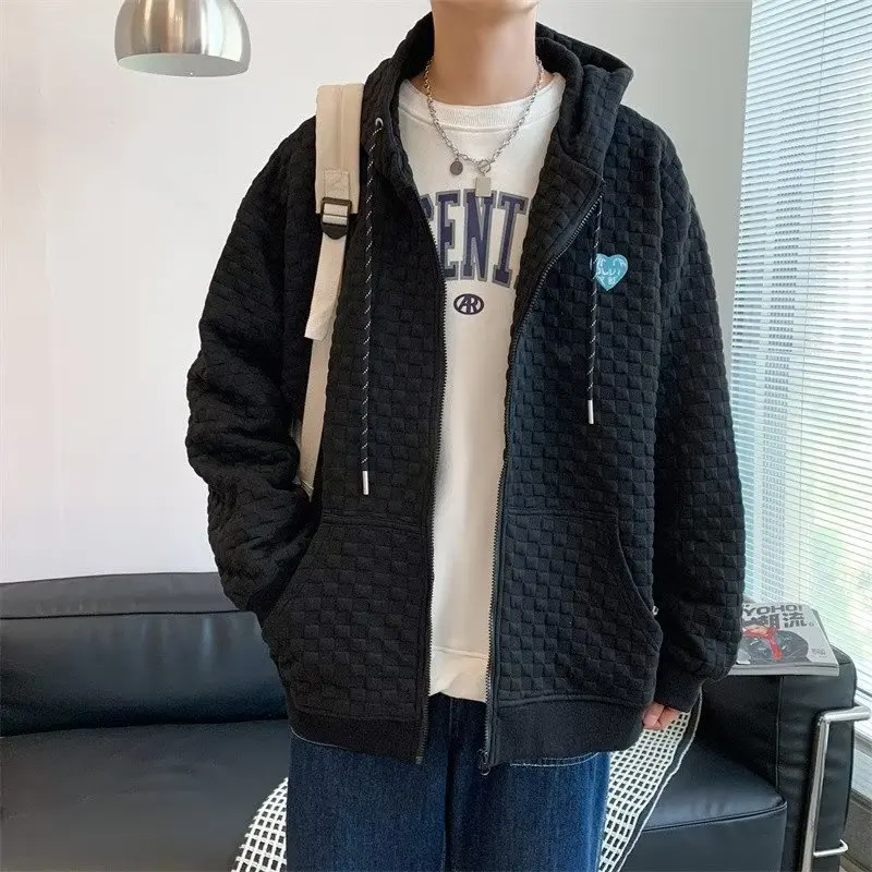 Autumn Sweatshirt Men's Hooded Ins Loose and Versatile Lazy Style Student Wear Men's Korean Version Trendy Casual Coat