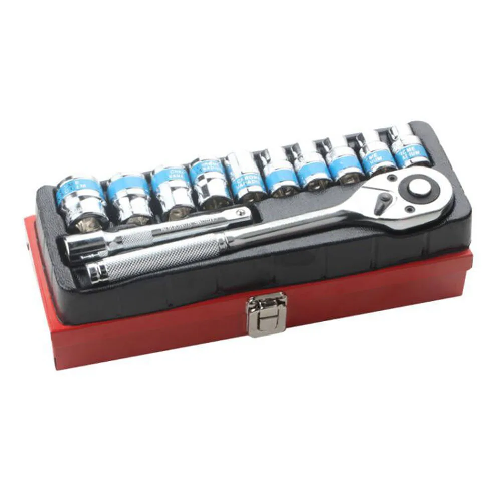 

Identification Brand New Unused Socket Wrench Set Ratcheting Car Repair Red Storage Case Chromium-vanadium Steel Package