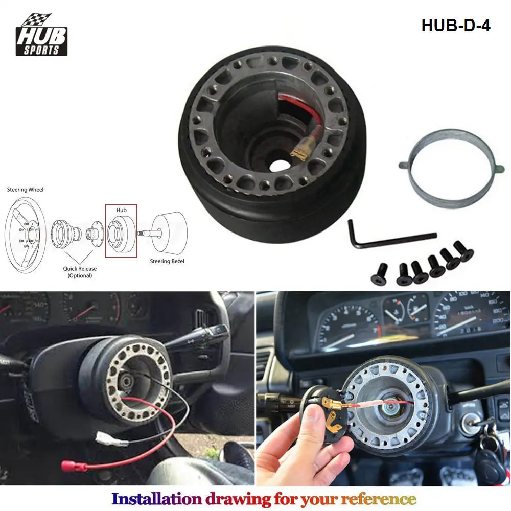 Hubsport Racing Steering Wheel Hub Adapter Boss Kit  For Daihatsu Charade Esperi  For Charment For Feroza 82-93 HUB-D-4