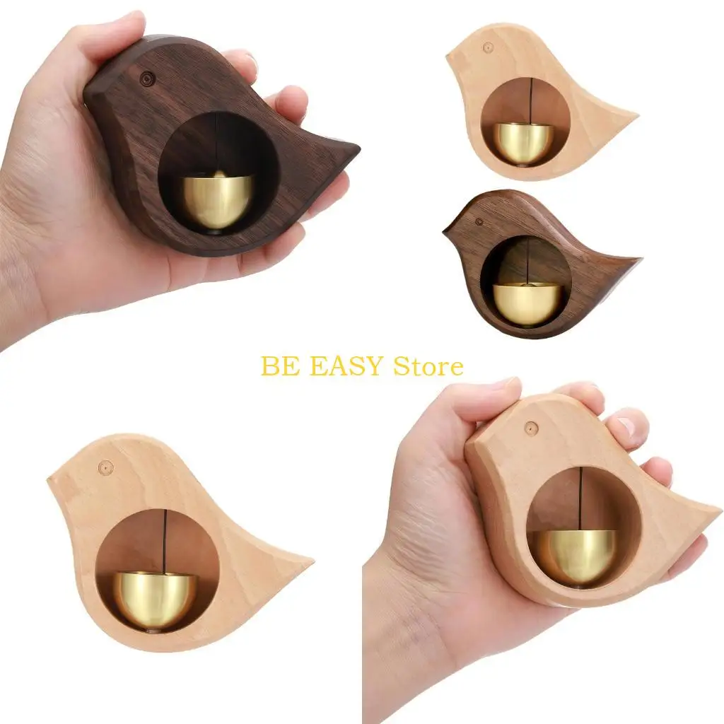 E28F Shopkeepers Bells for Door Opening Magnetic Wooden Bird Shape Doorbell Door Chimes for Entrance, Wall, Store, Wardrobe