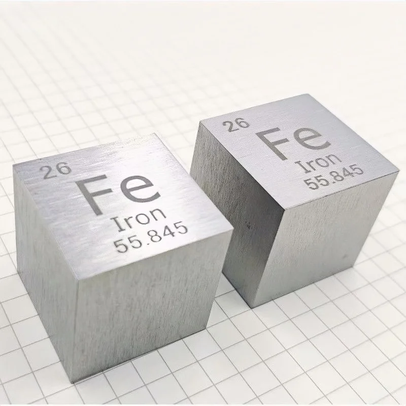 4N Iron Metal Iron Periodic Phenotype Cube, High-purity, 10mm, 15mm, 25.4mm, Fe 99.99, Custom Size