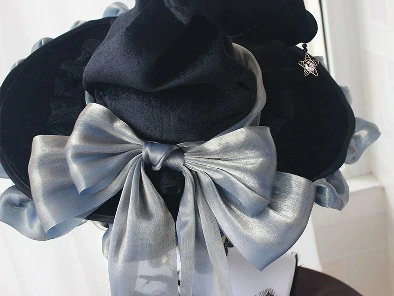 Chapeau de Sorcière Gothique avec Nœud Violet – photo 8