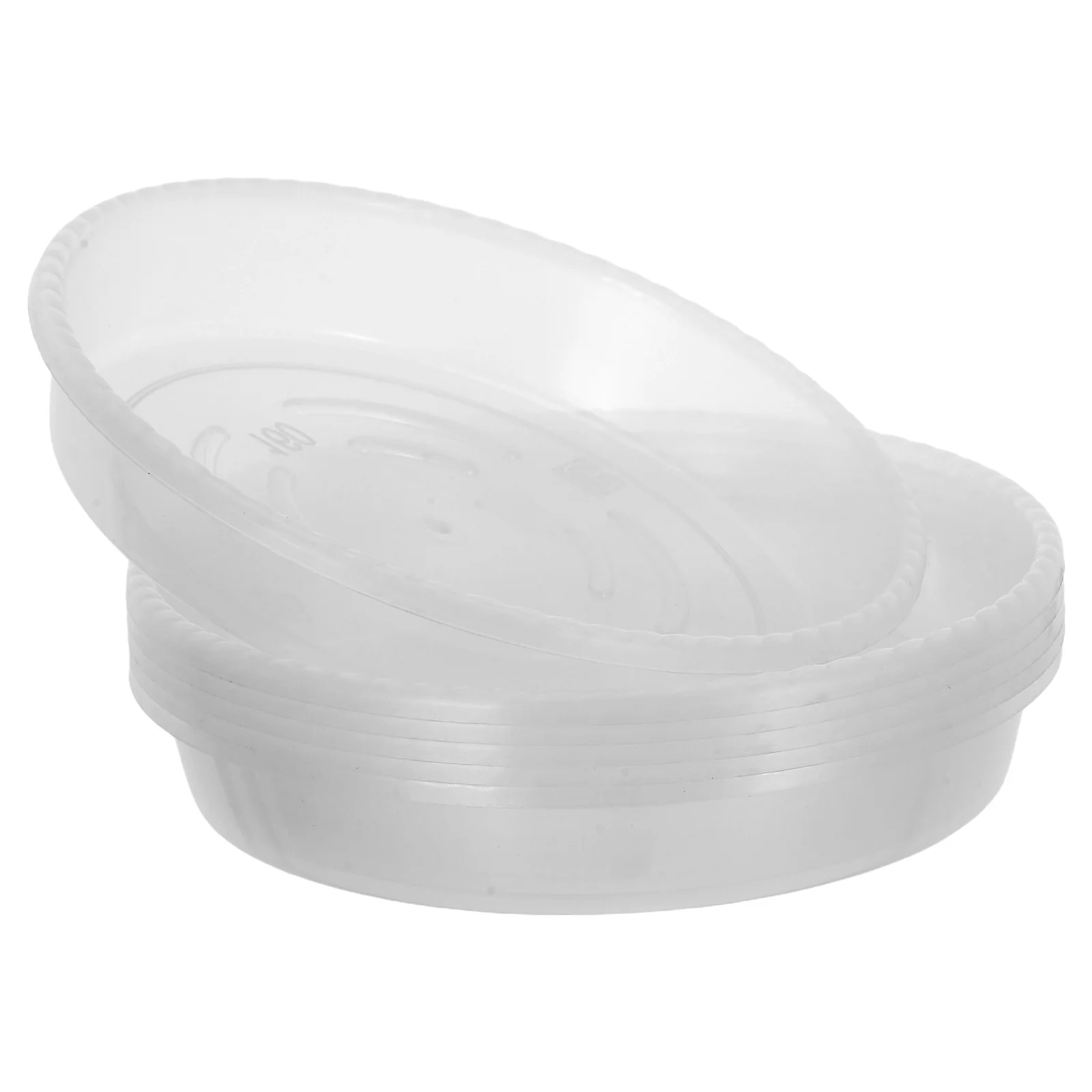 

6 Pcs Plants Water Tray Flower Pot Drip Trays Dish Plastic Drainage Transparent Indoor Catcher
