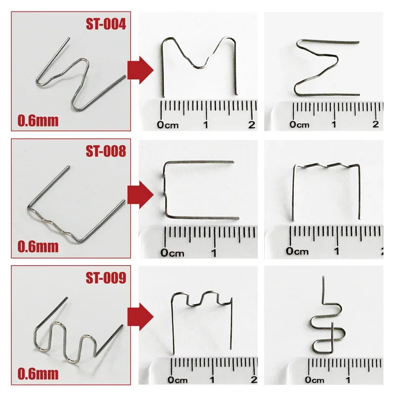 Punti metallici per cucitrice a caldo in acciaio inossidabile Riparazione paraurti Fili per saldatura Saldatore di plastica