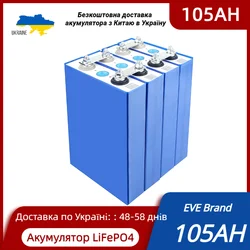 EVE 105AH LiFePO4 Batteries Grade A Brand New Original 3.2V Cell Rechargeable 48V For Boat Outdoor Power Supply 12V 24V Solar