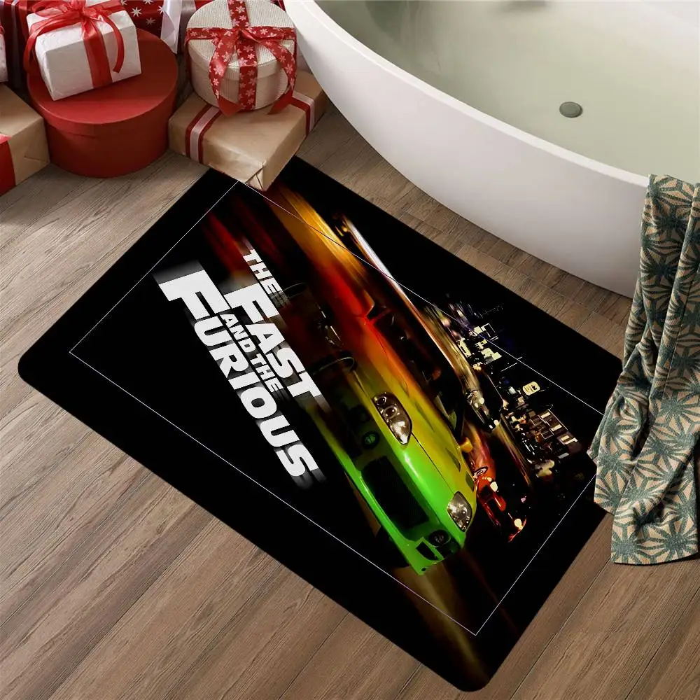 Fast And Furious Floor Mat Rectangle Anti-slip Home Soft Badmat Front Door Indoor Outdoor Mat Welcome Doormat