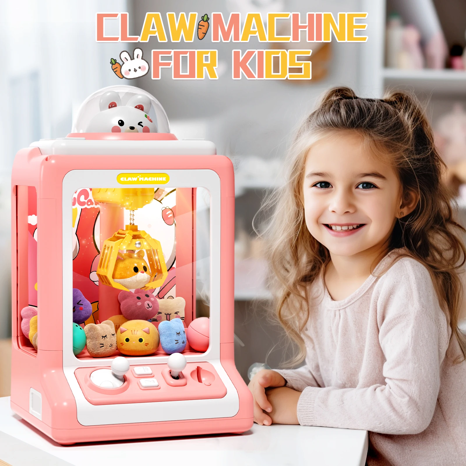 

New children's claw machine toy large household clip doll small egg twisting machine boys and girls toys