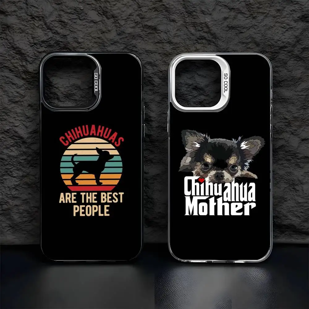 L Love My Chihuahua Dog Pug جراب هاتف 12 13 14 15 16 17Pro Max Plus حماية تصفيح غطاء الهاتف #2