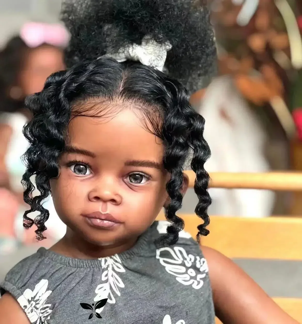EGO Customized Limited Supply 29inch Reborn Baby Doll Meili With Dark Skin With Curly Same Hair Already Finished Doll