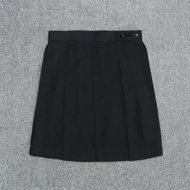 Abiti scolastici coreani giapponesi JK Uniforme Otto pieghe Abito da marinaio Gonna a pieghe Mezza gonna Gonna da studente grigia nera blu navy
