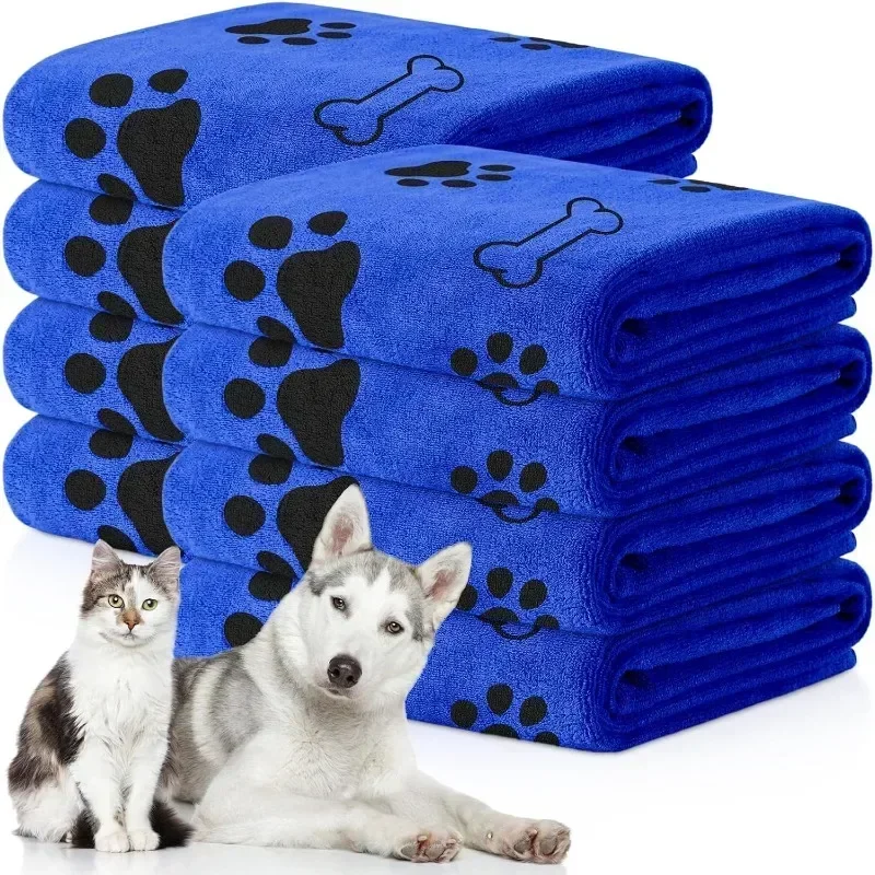 

Pet Towel 60x100cm Drying Dog Cat Bath Towel Microfiber Quick-drying Dog Claw Absorbent Blue Grey Bath Towel Pet Bath Products
