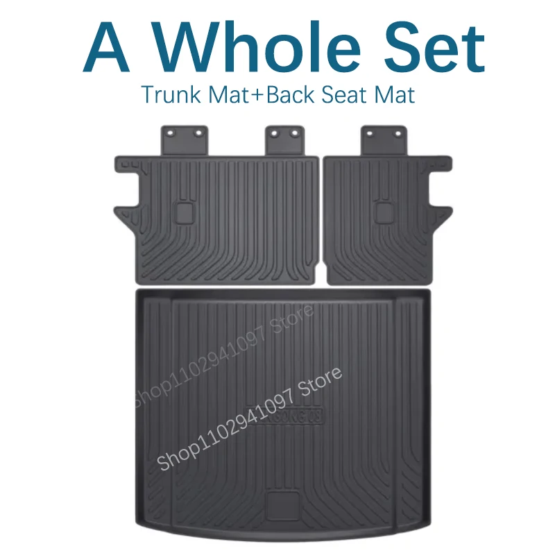 الحصير صندوق السيارة ل Hongqi EHS7 Tiangong 08 2024 2025 2026 مقاوم للماء بطانات البضائع تخزين يغطي منصات المقعد الخلفي اكسسوارات السيارات