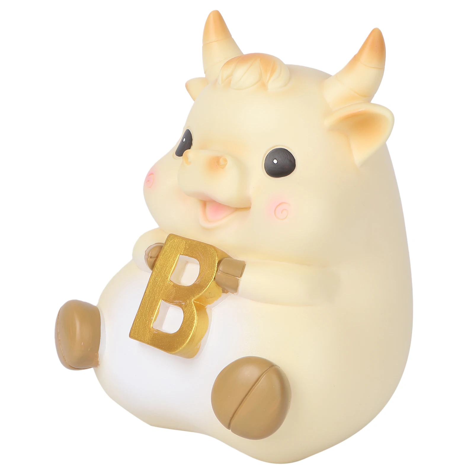 

Cow Shaped Piggy Bank High Quality Kids Coin Bank Change Saving Pot Cattle Adornment New Year Gift Desk Decor Storage Jar