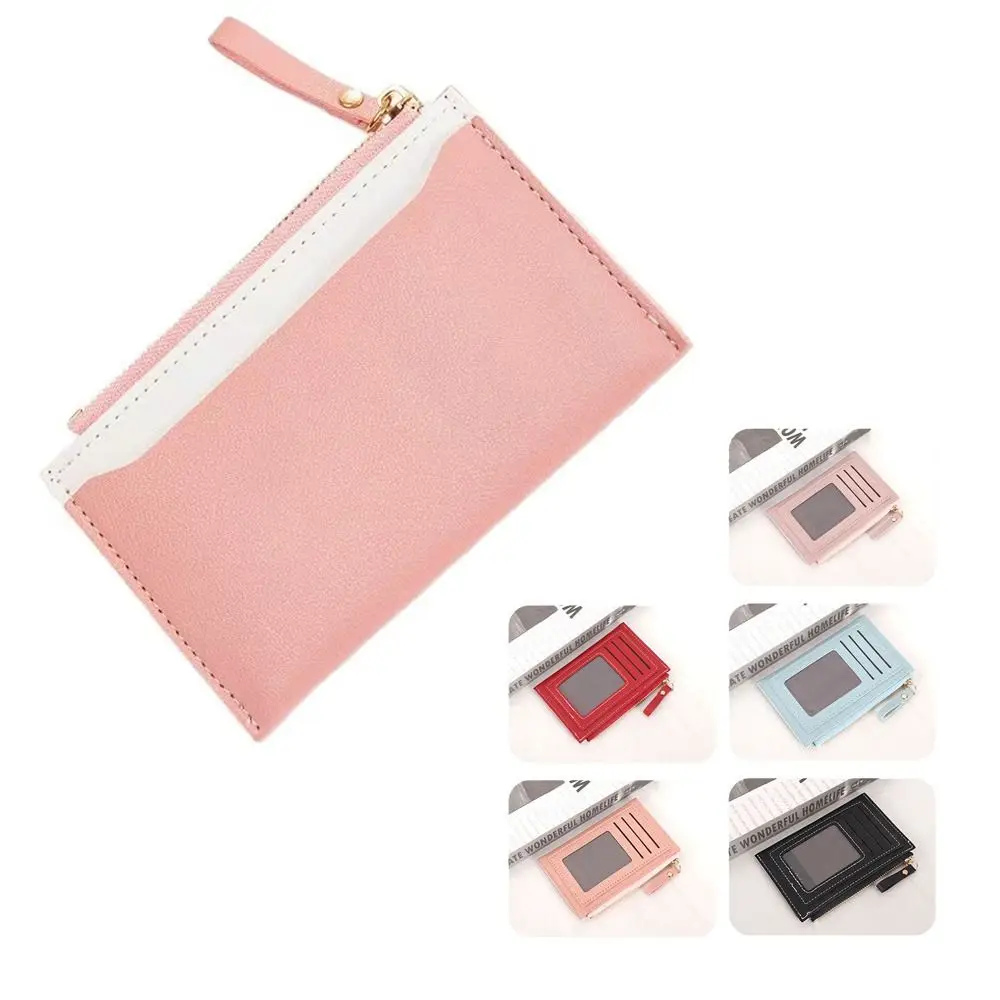 

Korean Style PU Leather Women Coin Wallet Ultra-Thin Multi-card Slot Short Wallet Waterproof Card Bag Travel