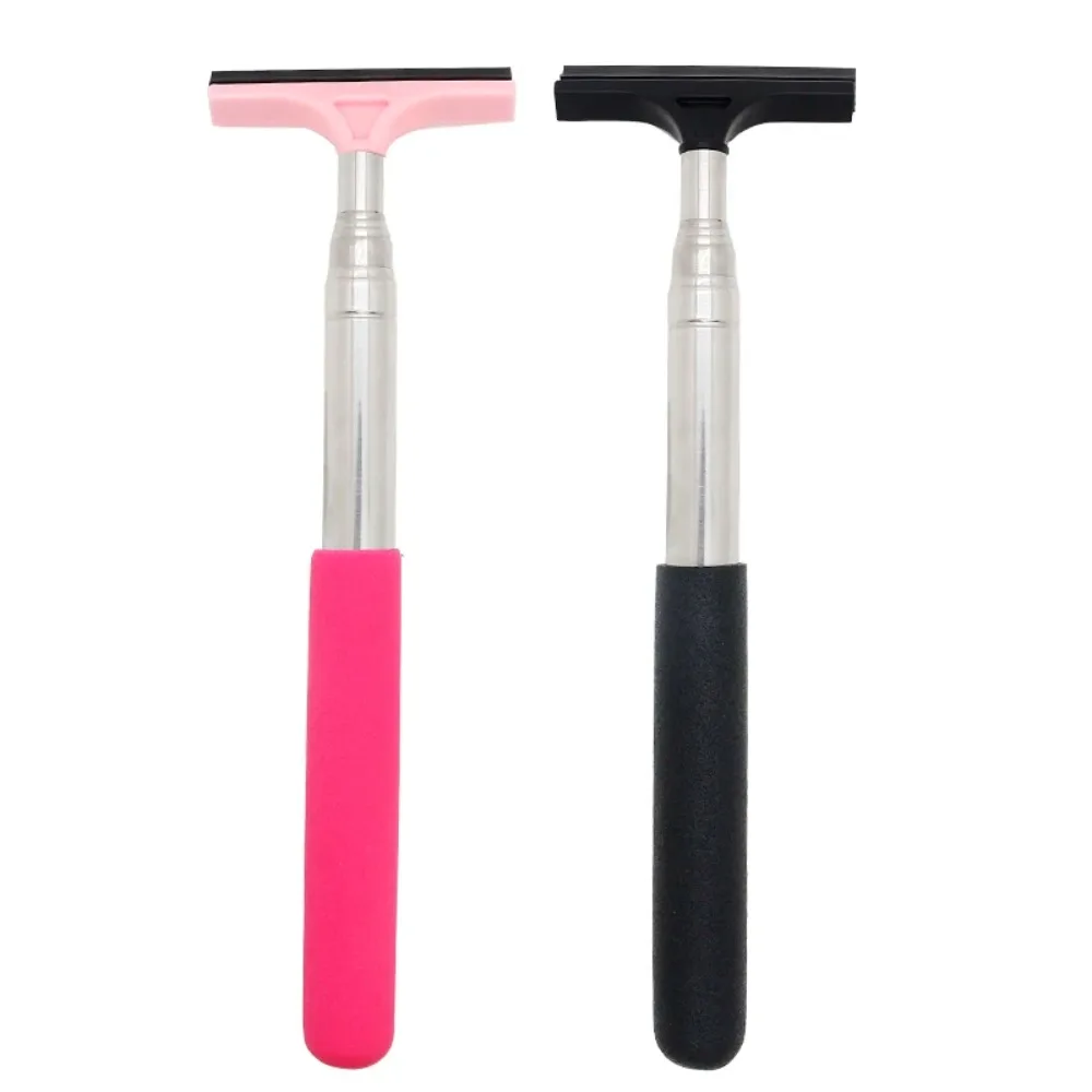 Auto Rearview Mirror Cleaning Brush Telescopic Handle Glass Scraper Windshield Mist Remover Wiper Car Interior Exterior Supplies