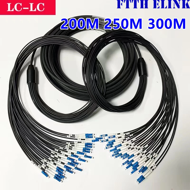 

200m 250m 300m 24C Armored Fiber optic Patch cord LC SC FC APC ST TPU LSZH outdoor waterproof 24 cores 24 fibers jumper FTTH