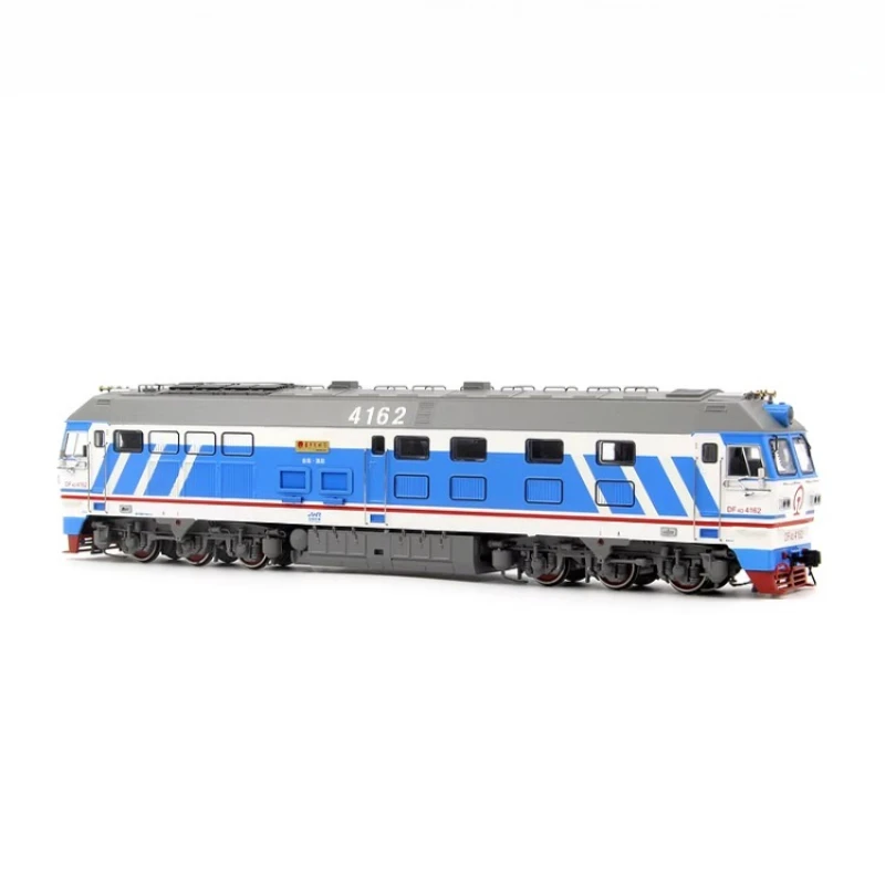 รถไฟของเล่น HO Type 1/87 รถไฟจีน Dongfeng DF4D ดีเซล 4162 อัลลอย สีน้ำเงินและขาว โมเดลรถไฟของเล่นเด็กผู้ชาย