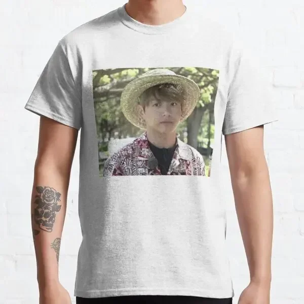 

Men tee clothing oversized Jungkook Hawaii Meme 100% cotton funny mens o-neck t shirts fashion men's tops men T-shirt cool male