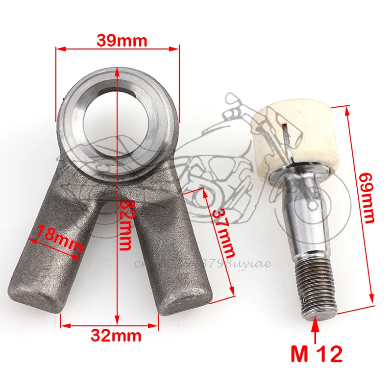 1Set M10/12 Swing Arm Ball joint Kits Fit For Chinese ATV UTV Go Kart Buggy Quad Bike Electric Vehicle 250cc 1000w Scooter Parts