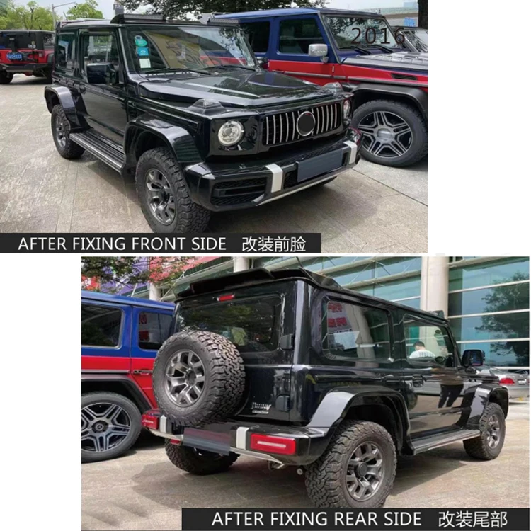 High quality G63 Style Bodykit Hood Front Rear Bumper Fender Grille Side Skirt Full Set Body Kit For Suzuki Jimny