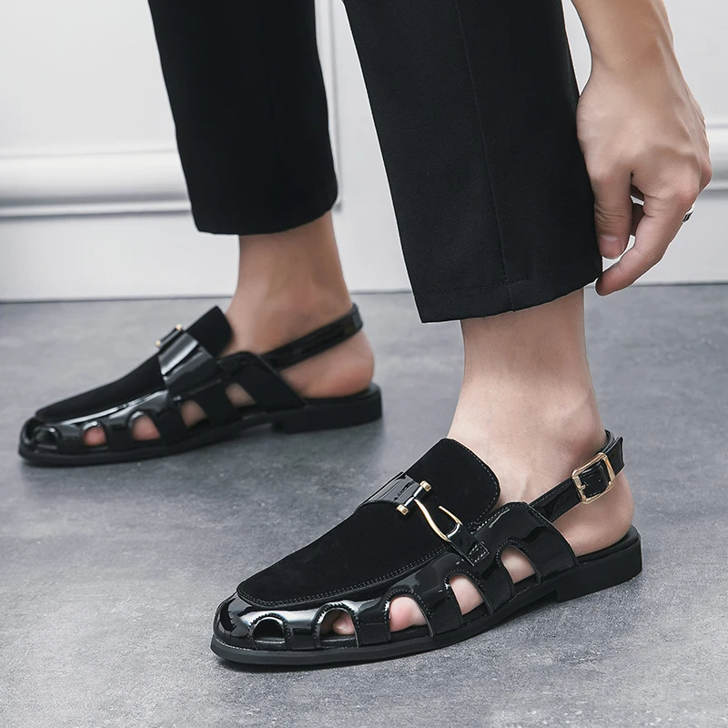 Classic Mens Sandals 2026 Summer Genuine Leather Sandals Men Outdoor Casual Lightweight Sandal Fashion Men Sneakers Size 38-46