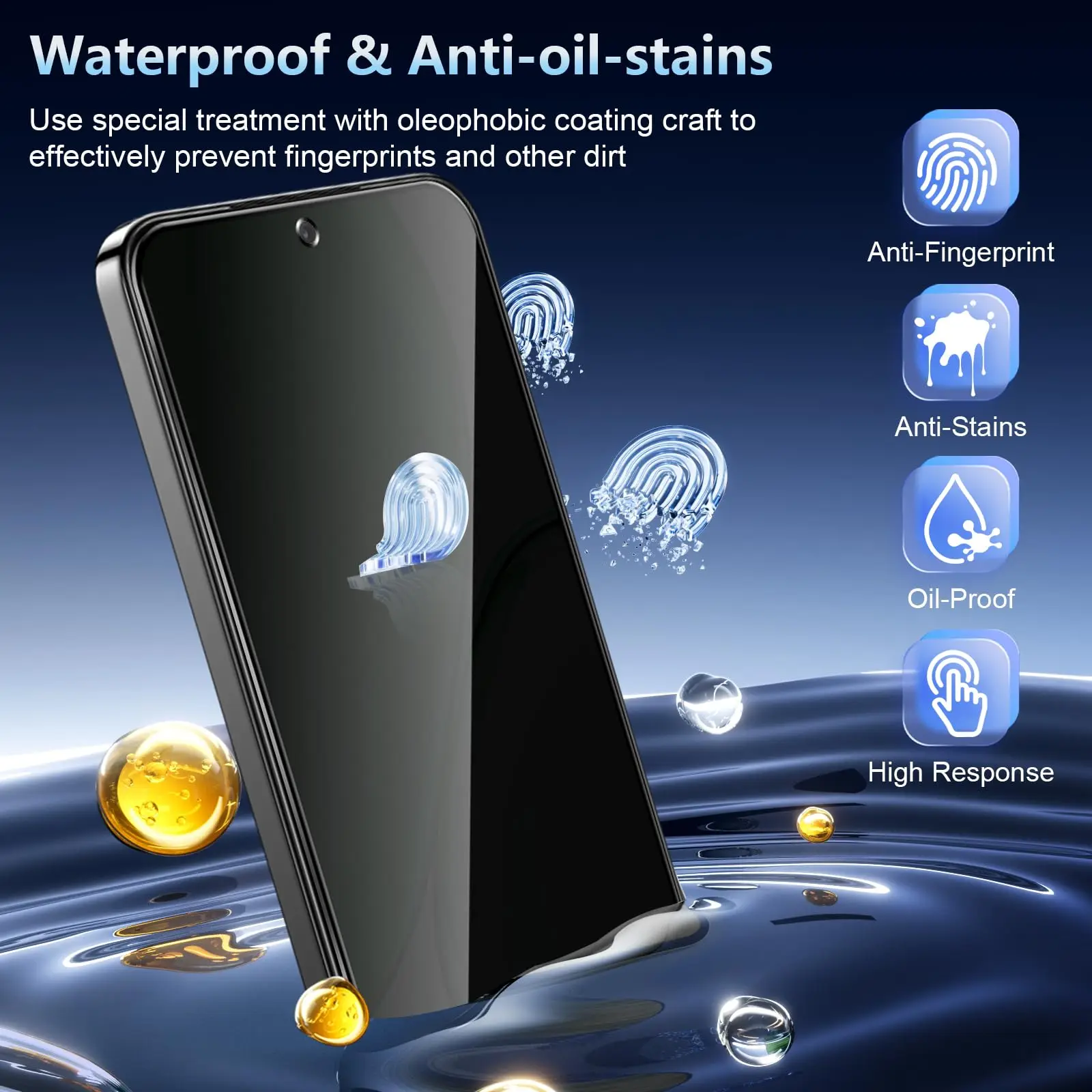 Anti-Spionage-Displayschutzfolie für Honor Magic8 Lite, gehärtetes Glas, Sichtschutz, kratzfest, 9H, case-freundlich, aus hochwertigem Aluminium – Detail 6