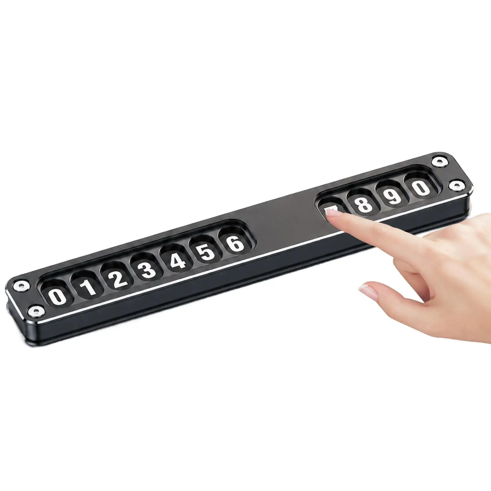 Car Temporary Parking Number Plate Alloy Automotive Dashboard Interior Display Temporary Car Parking Plate Interior Decoration