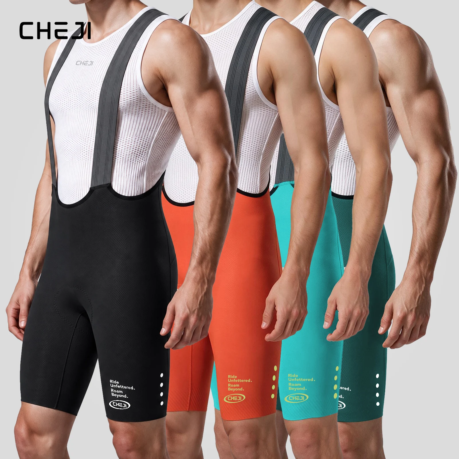 Cheji Men's Cycling Bib Shorts for Comfortable Bike Riding