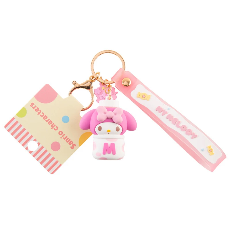 Anime Sanrio Hello Kitty Pochacco Sleutelhanger Schattige Mymelodie Kuromi Cinnamoroll Action Figure Pop Kawaii Hanger Speelgoed Sleutelhanger Cadeau