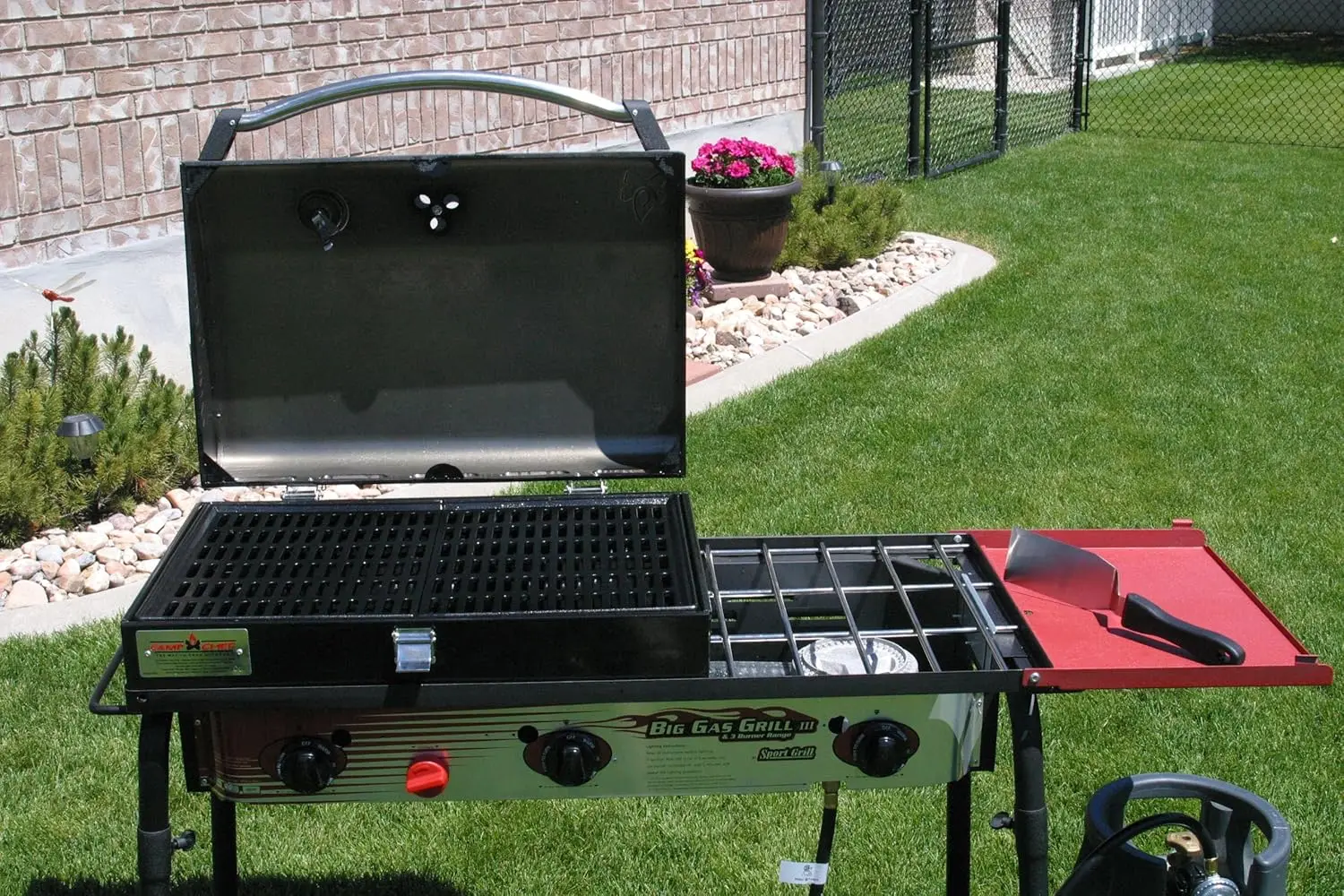 Big Gas Grill 16-3-Burner Propane Gas Stove - Includes Deluxe BBQ Grill Box - Perfect for Grilling & Outdoor Cooking  30,000 BTU