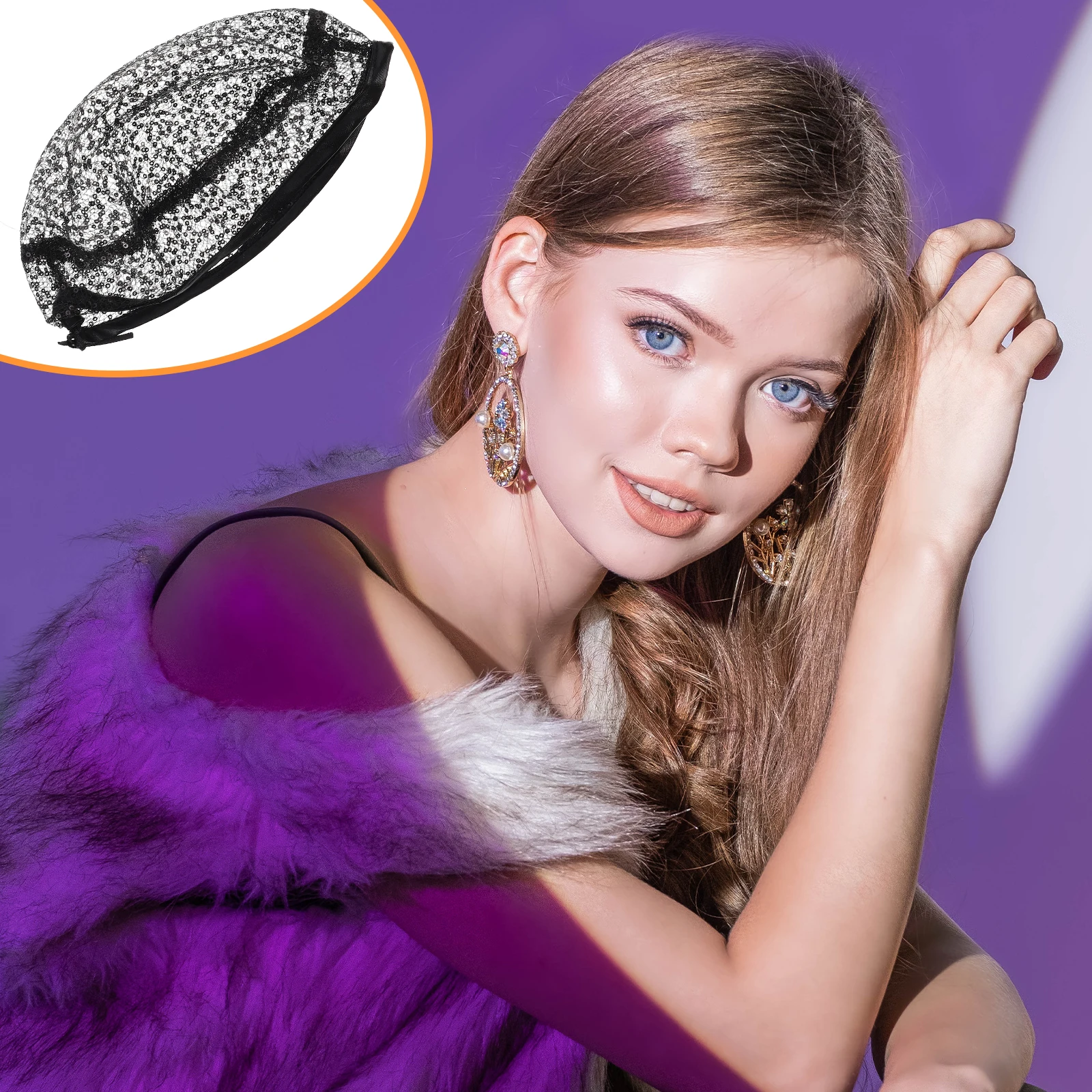 

Black Lace Mesh Hat For Women Summer Lightweight Breathable Adjustable Crochet Cap Uv Protection Outdoor Beach Fishing Head
