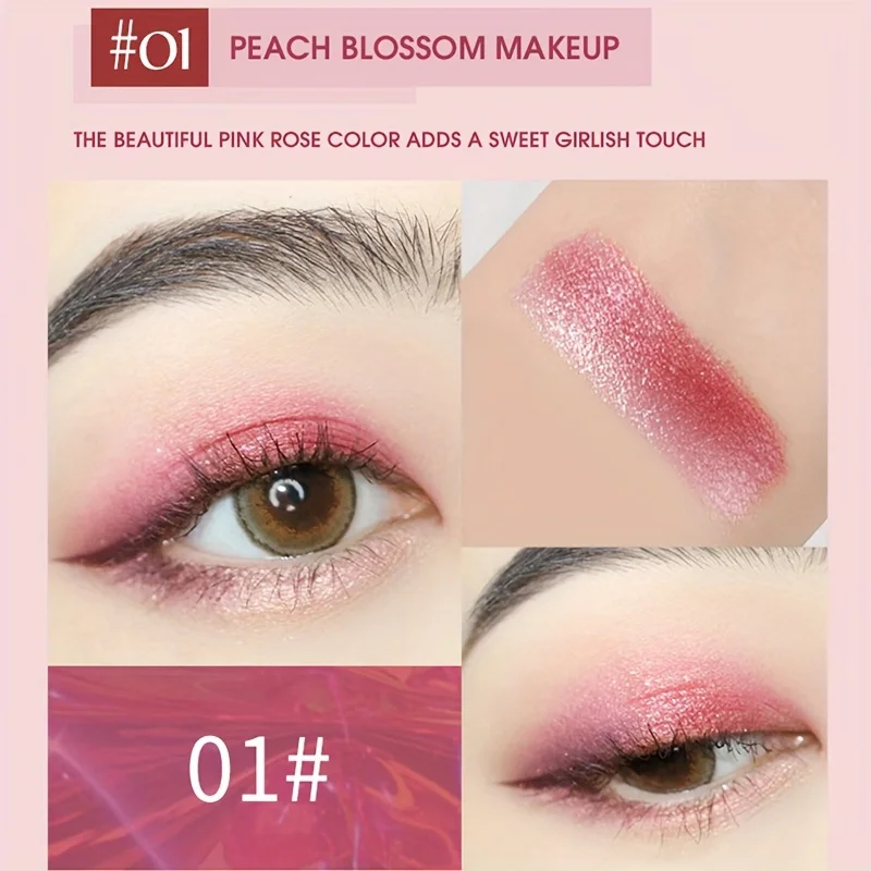 2 w 1 wyróżnij brokatowy cień do powiek w sztyfcie dwustronny 2-kolorowy brokat perłowy ziemia brązowy odcień nie rozmazany makijaż oczu