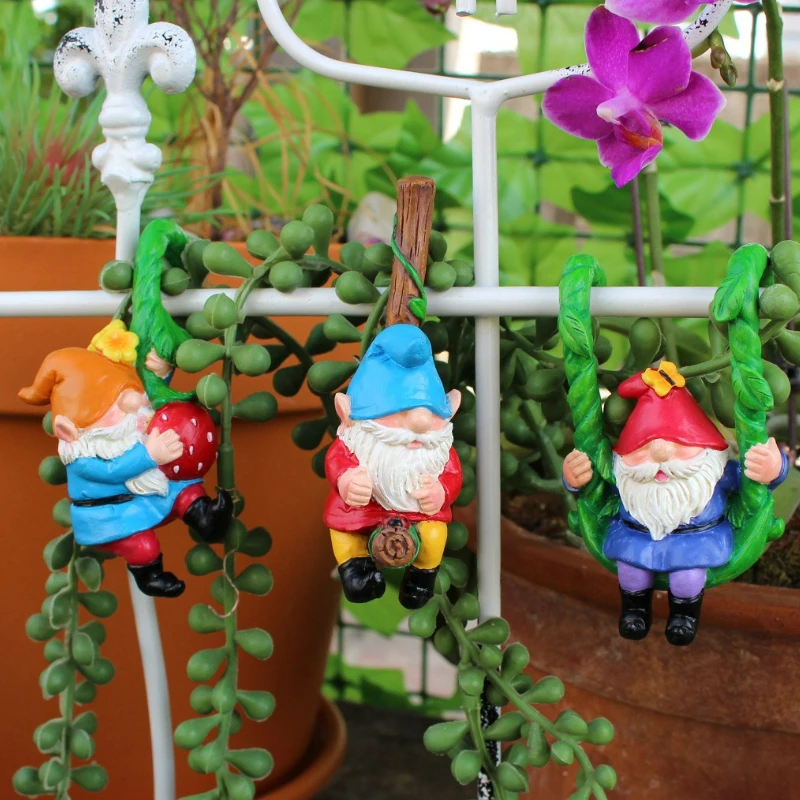 

3pcs Dwarf Resin Home Decoration Statue Decoration Crafts Outdoor Courtyard Garden Bonsai Pendants Statue Ornaments 2025 New