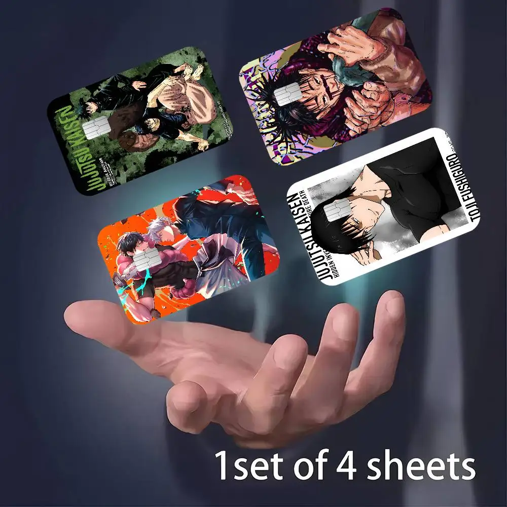 Jujutsu Kaisen Fushiguro Toji Diy Credit Debit Card Sticker Party Sticker Decoration Waterproof Small Chip Card Skin Sticker