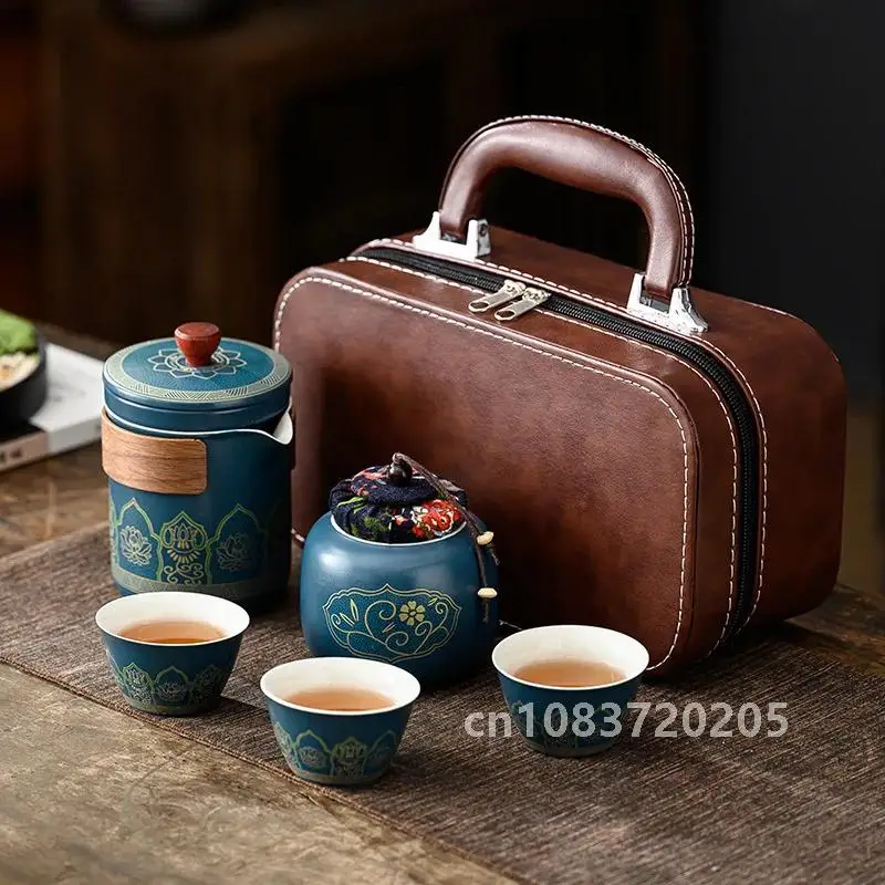 

Travel Tea Set Portable Kung Fu Tea Set Outdoor Shuttle Cup