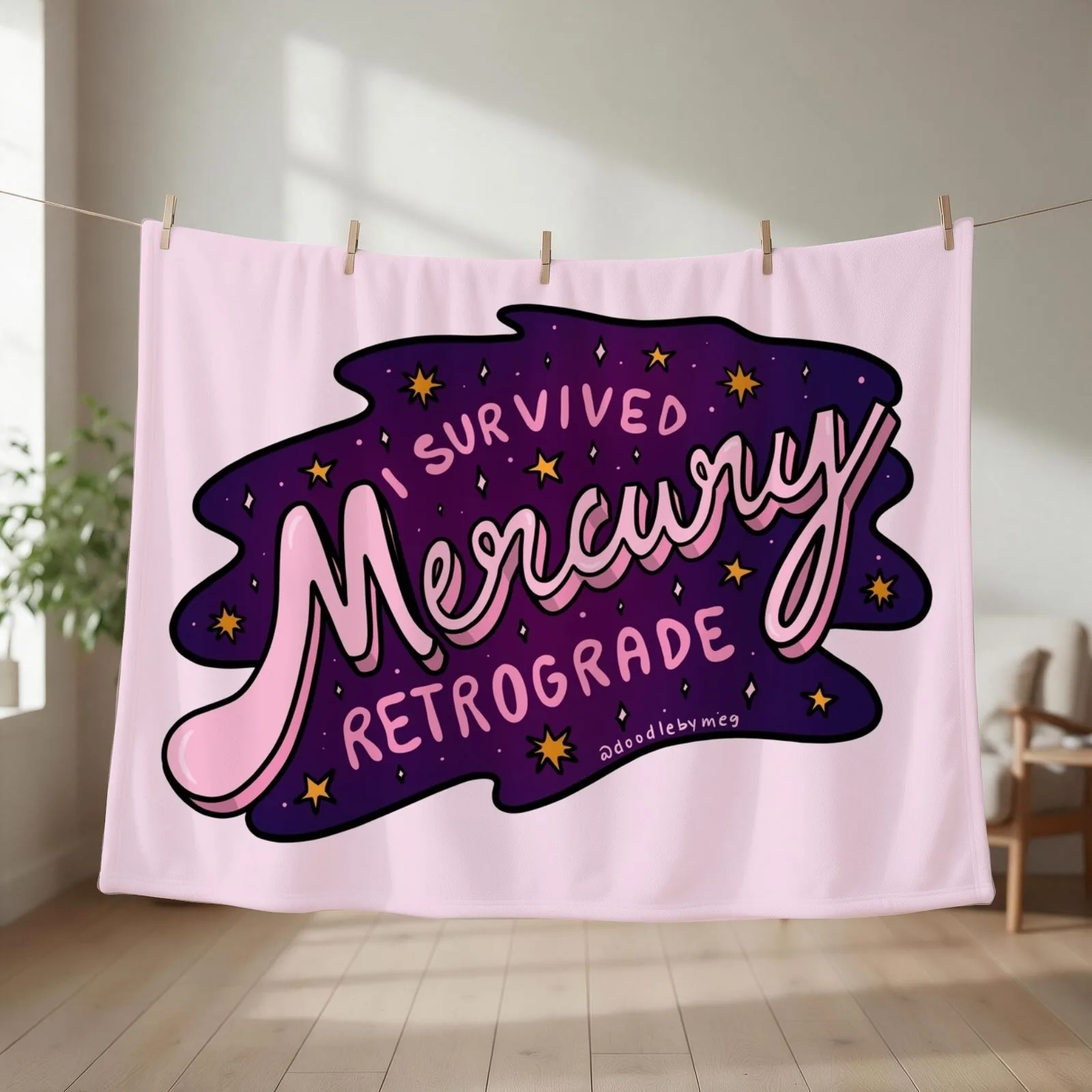 Mercury Retrograde Throw Blanket Softest Weighted Plush Travel Blankets