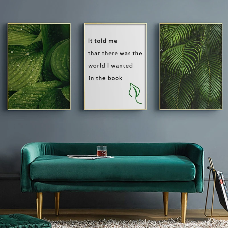 Modern Plant Art Print Papiers Découpés Pastoral Style Inspiratory Painting Wall Poster Wall Art Pictures Home Decoration