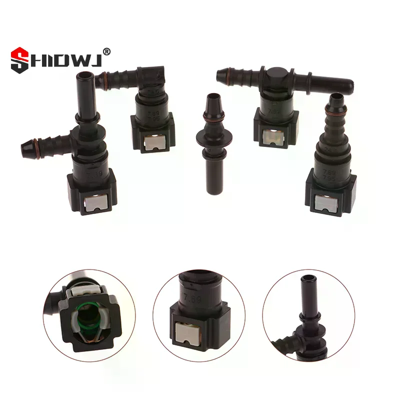 7.89 ID6 Car Fuel Line Bundy Tee Hose Coupler Nylon Motorcycle Hose Coupler Quick Release Connect Connector Auto Accessories