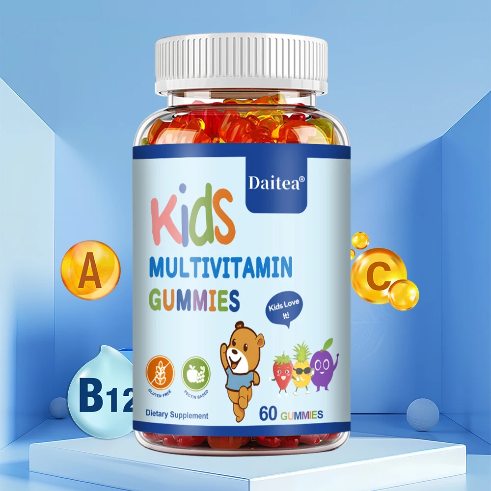 

Multivitamin Kids Gummies Boosts Bone Health Development Gummies Immunity Support Vitamin Gummies Gluten-Free
