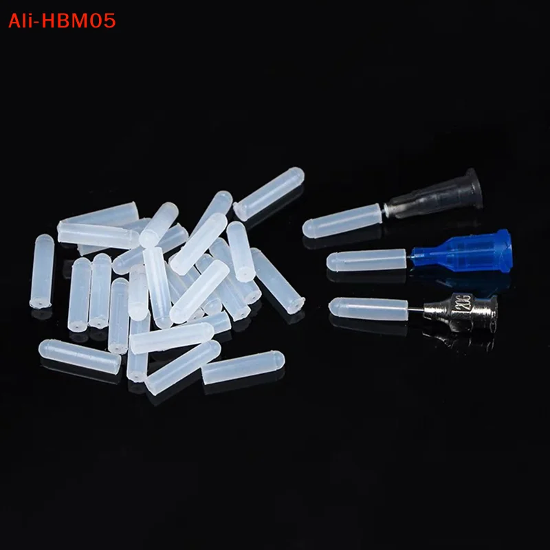 (HB05)15Pcs 0.4-1.2 Needle Gule Special Silicone Plug Head Dispensing Syringe Needle Seal Prevent Glue From Solidifying