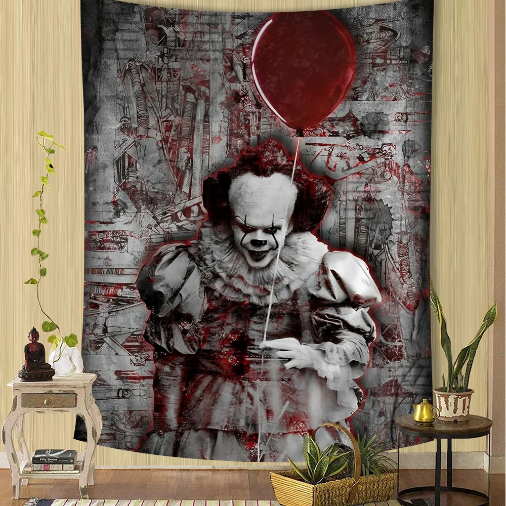 Hot Pennywise Clown Float It Horror Hanging Tapestry Cheap Wall Hanging Bohemian Wall Tapestries Mandala Wall Hanging Home Decor