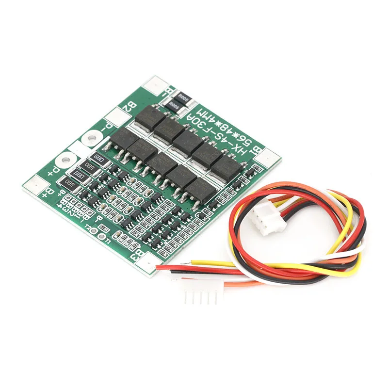 4S 30A 14.4V Balancer PCB BMS 18650 Lipo Li-ion Lithium Battery Protection Board LiFePO4 4S BMS Balancing Charging Circuit PCM