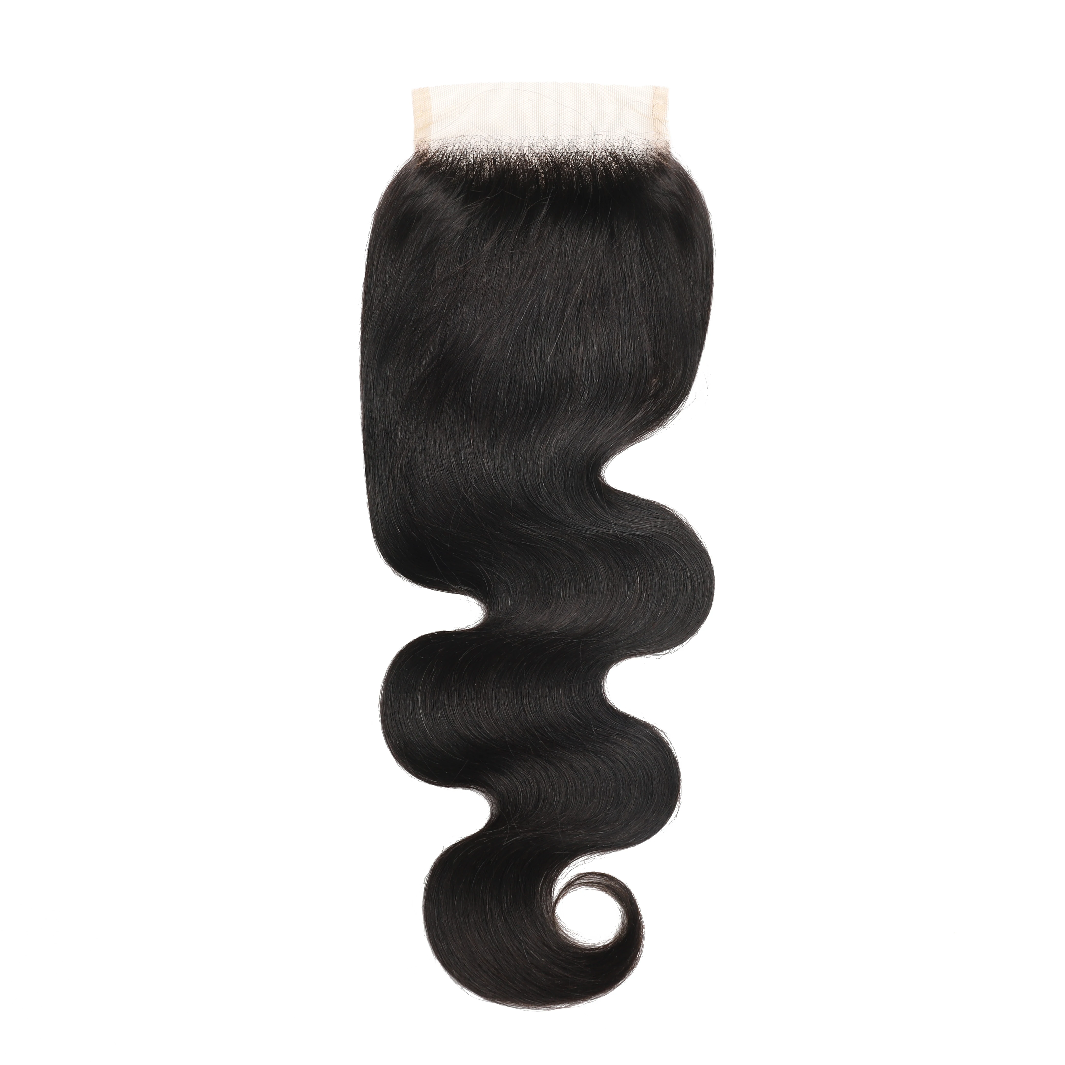 BAHW Malaysian Hair Body Wave 4x4 Lace Closure Virgin Human Hair Bleached Knots Free Part Top Closure Swiss Lace For Black Women